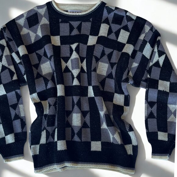 Midnight Mosaic Knit Sweater - Picture 2 of 4